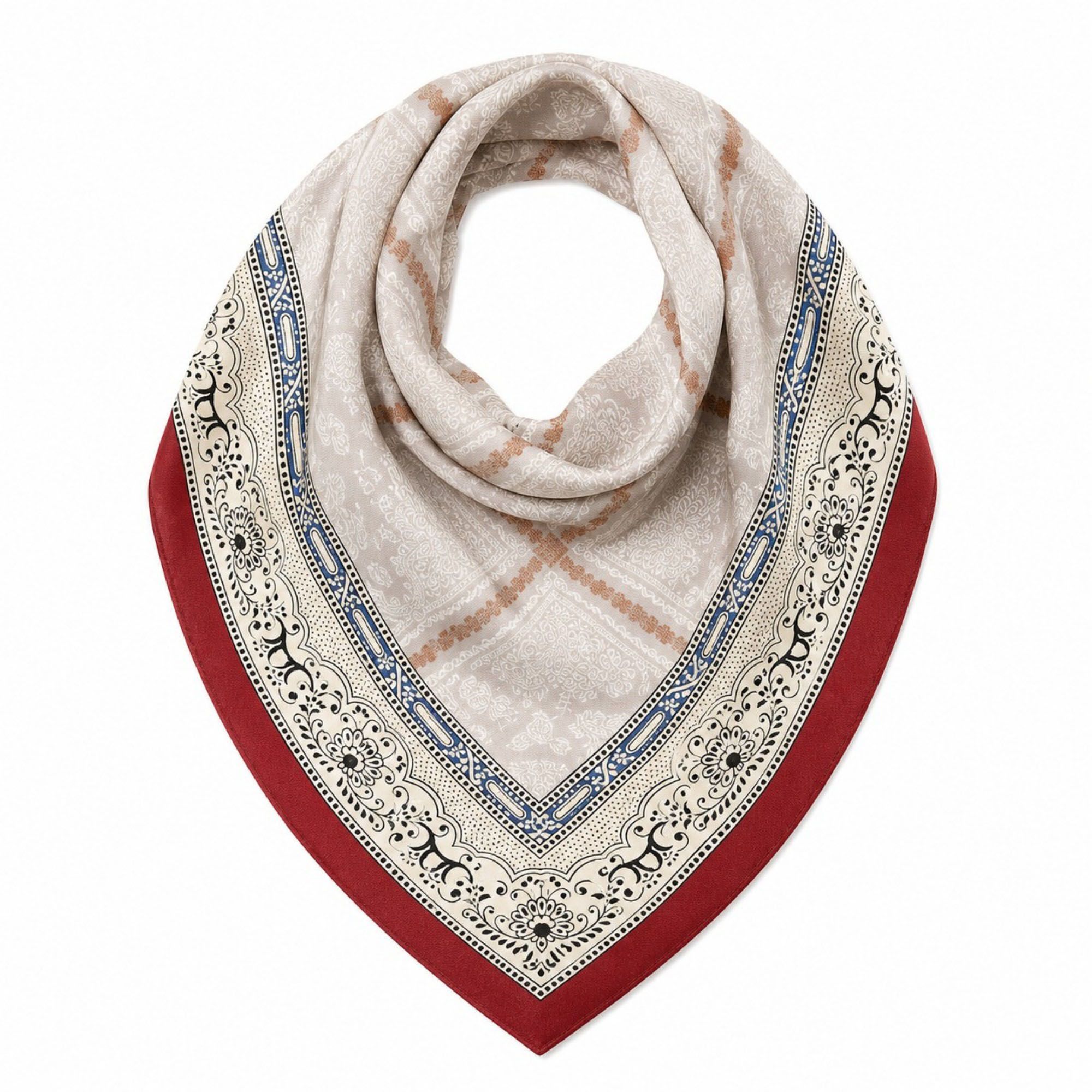 Paisley Floral Triangle Scarf Wrap Belt