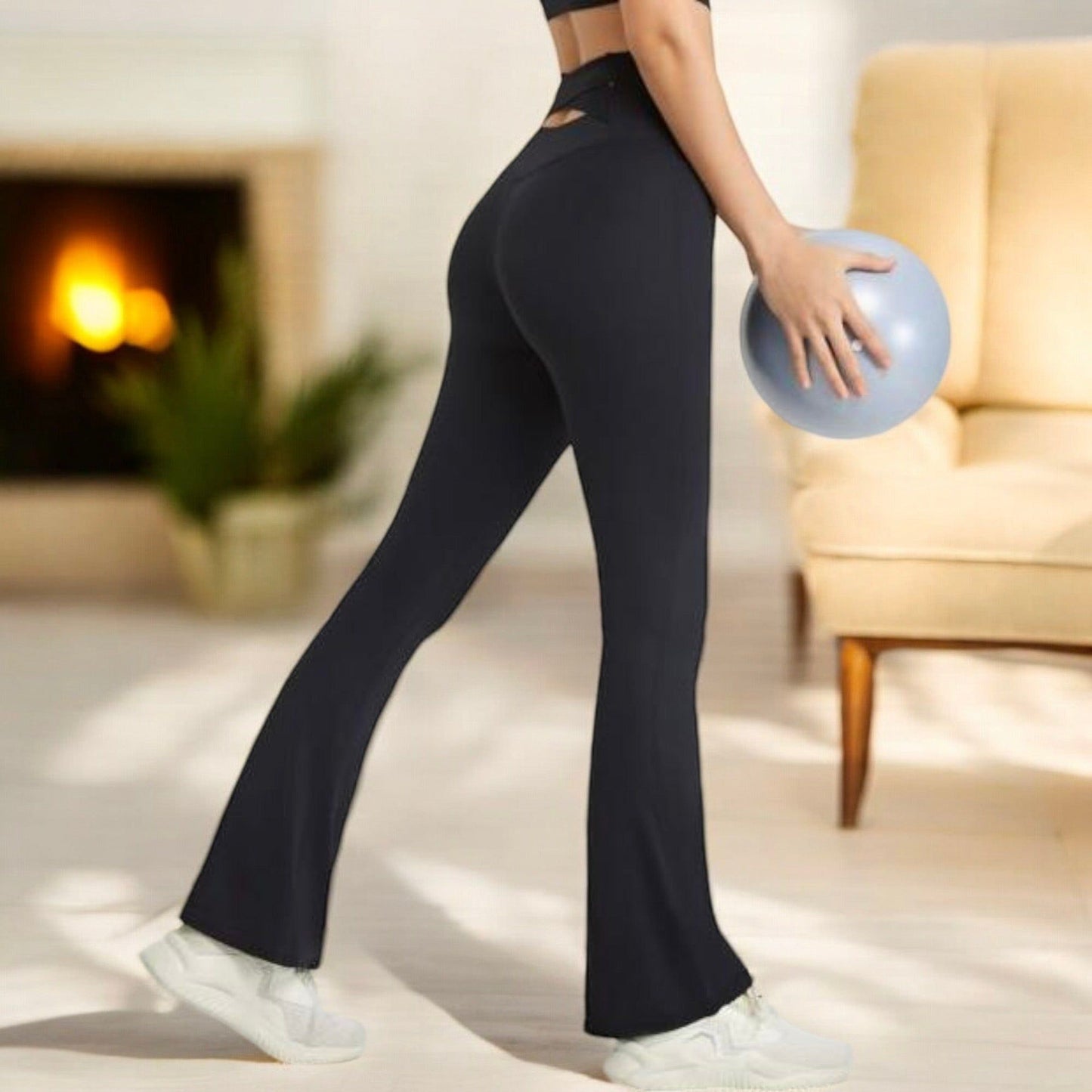 High Waist Flare Leggings with Comfortable Stretch Fit