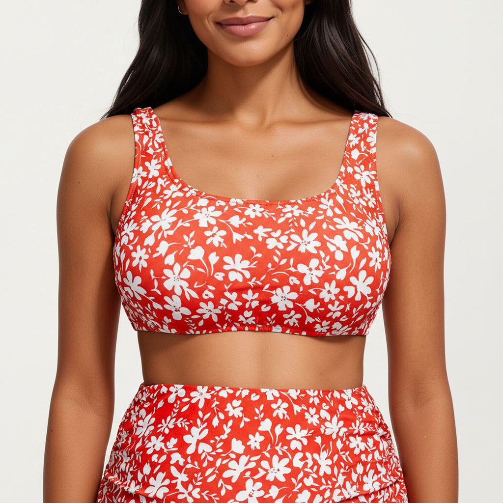 Anna-Kaci Swim Women's Halter Neck One-Piece Maternity Swimsuit with Starfish Detail and High Slit Skirt Cover-Up