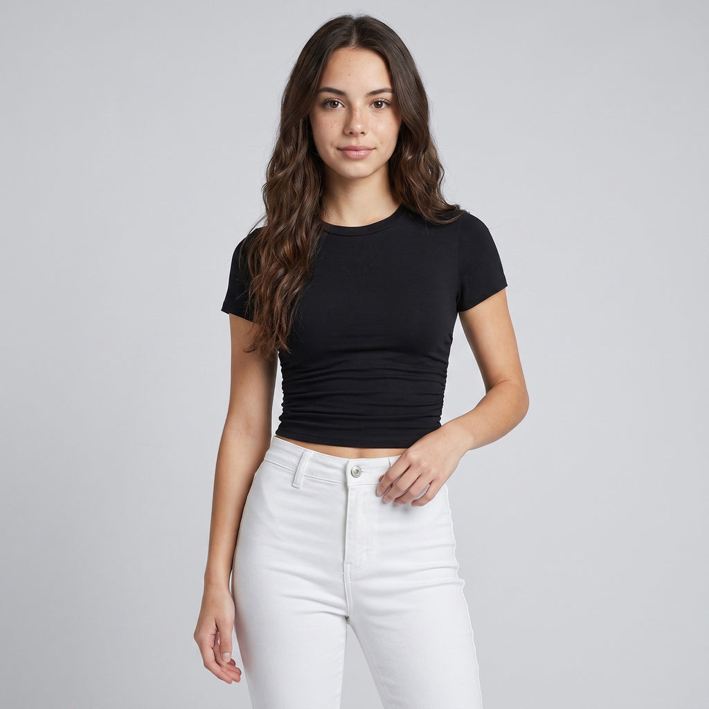 High Rise Flare Pants Button Front Stretch Wide Leg Hem Pants