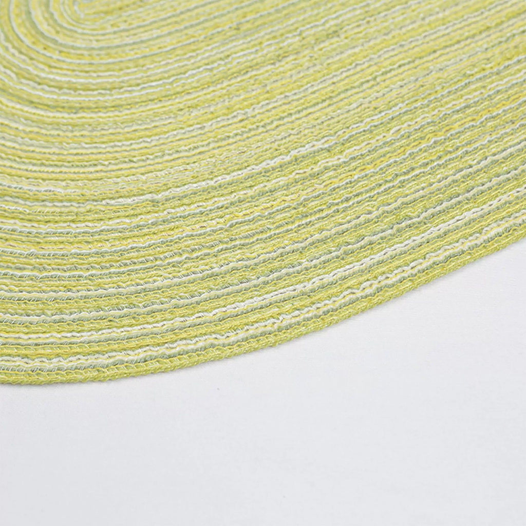 4 Piece Oval Braided Placemats Woven Heat Resistant Dining Table Mats Washable Kitchen Place Mats