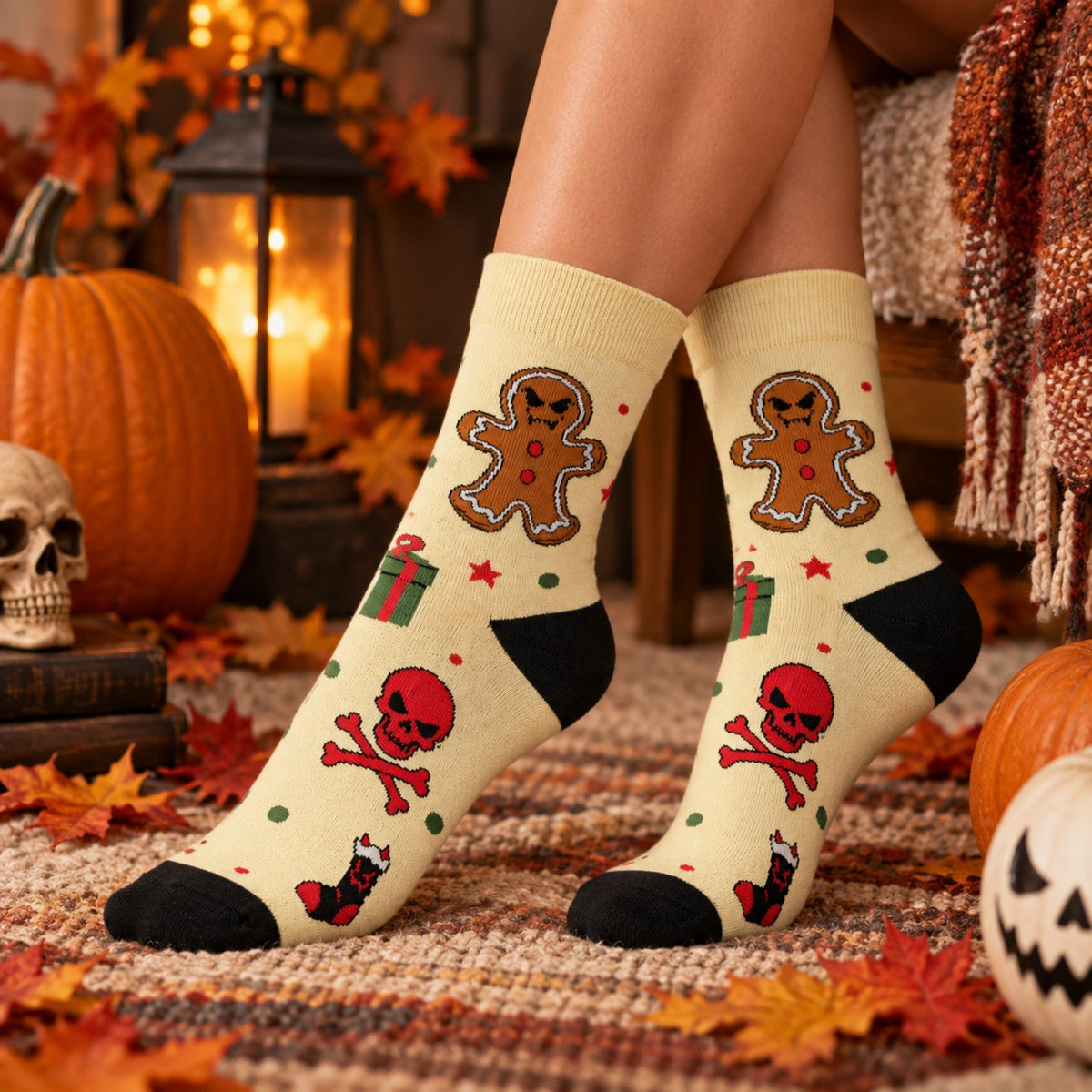 Holiday Novelty Crew Socks 3 Pair Pack Festive Patterns