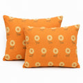 2-Piece Cotton Pillowcases with Vibrant Flower Print Design for Bedroom, Soft and Cozy Bedding Set 20x26in