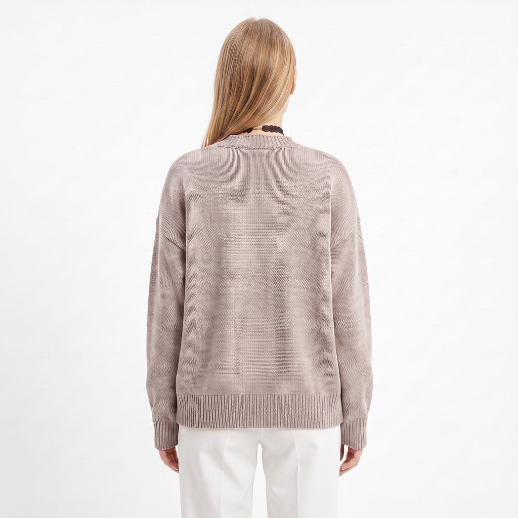 Oversized V Neck Button Front Cardigan with Pockets