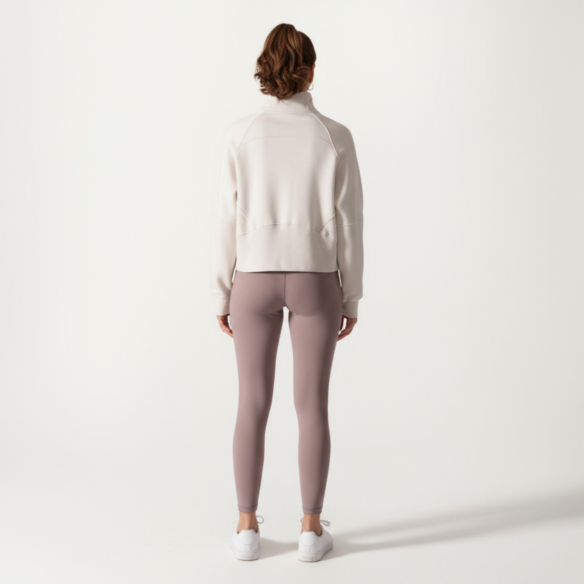 Anna-Kaci Active Women's Long Sleeve Half Zip Pullover Sweatshirt with High Collar and Kangaroo Pocket Design