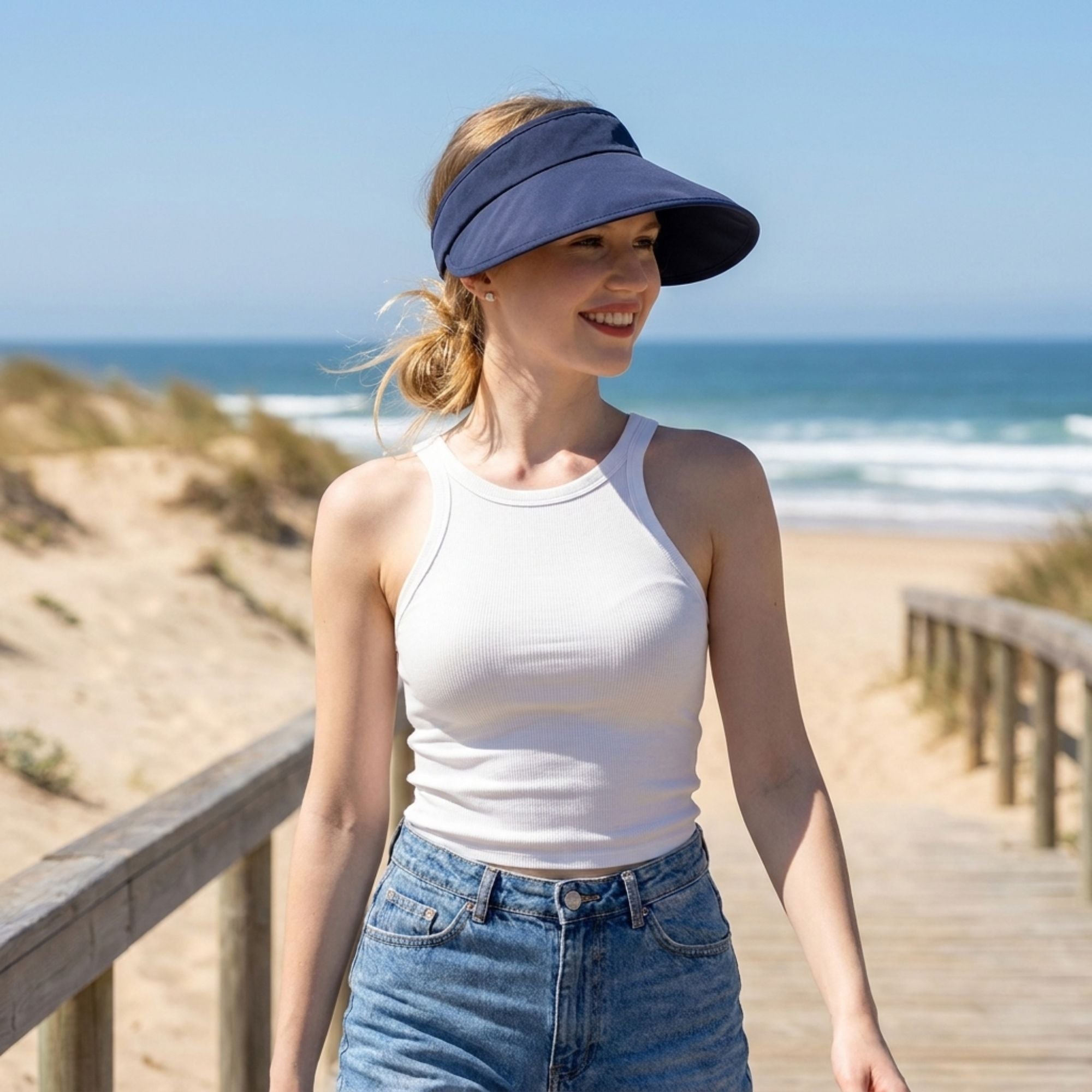 Foldable Wide Brim Sun Visor Hat