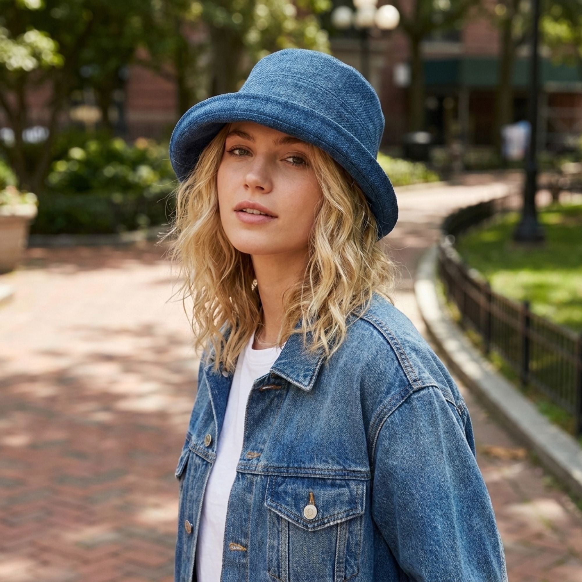 Solid Bucket Hat with Small Brim