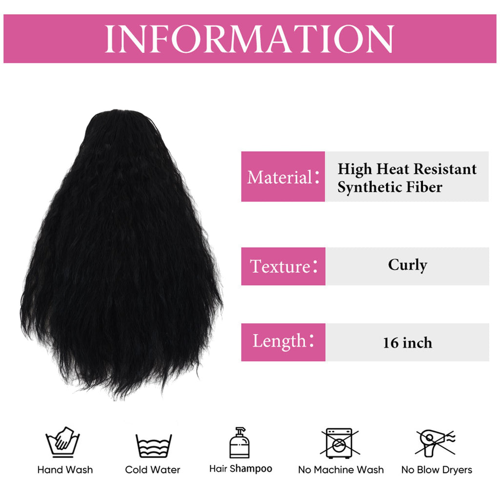 Curly Ponytail Extension Drawstring Ponytail Extension 16 Inch Kinky Curly Pony Tail Hair Extensions Fake Hairpieces Mixed Wine Red
