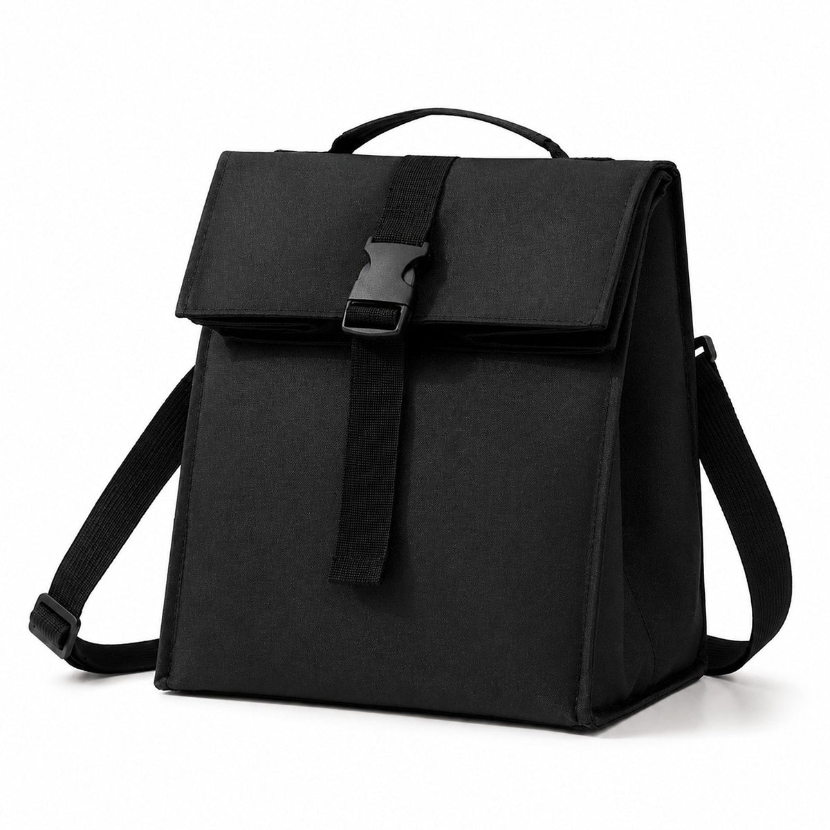 Mochila isotérmica para almuerzo con solapa de hebilla y asa superior