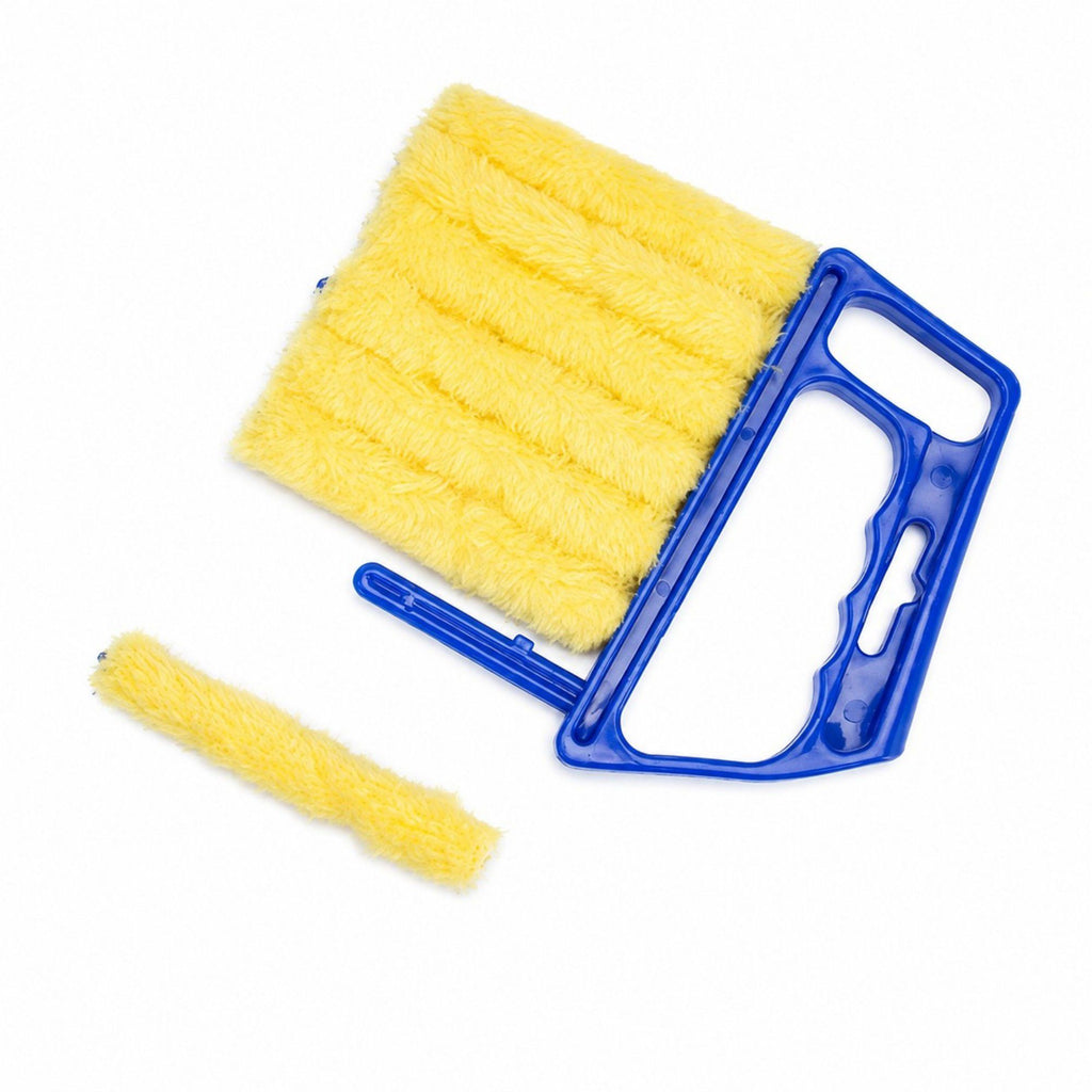 4-Piece Microfiber Blind Duster Set with Handheld Slat Cleaning Handles for Window Blinds and Vents