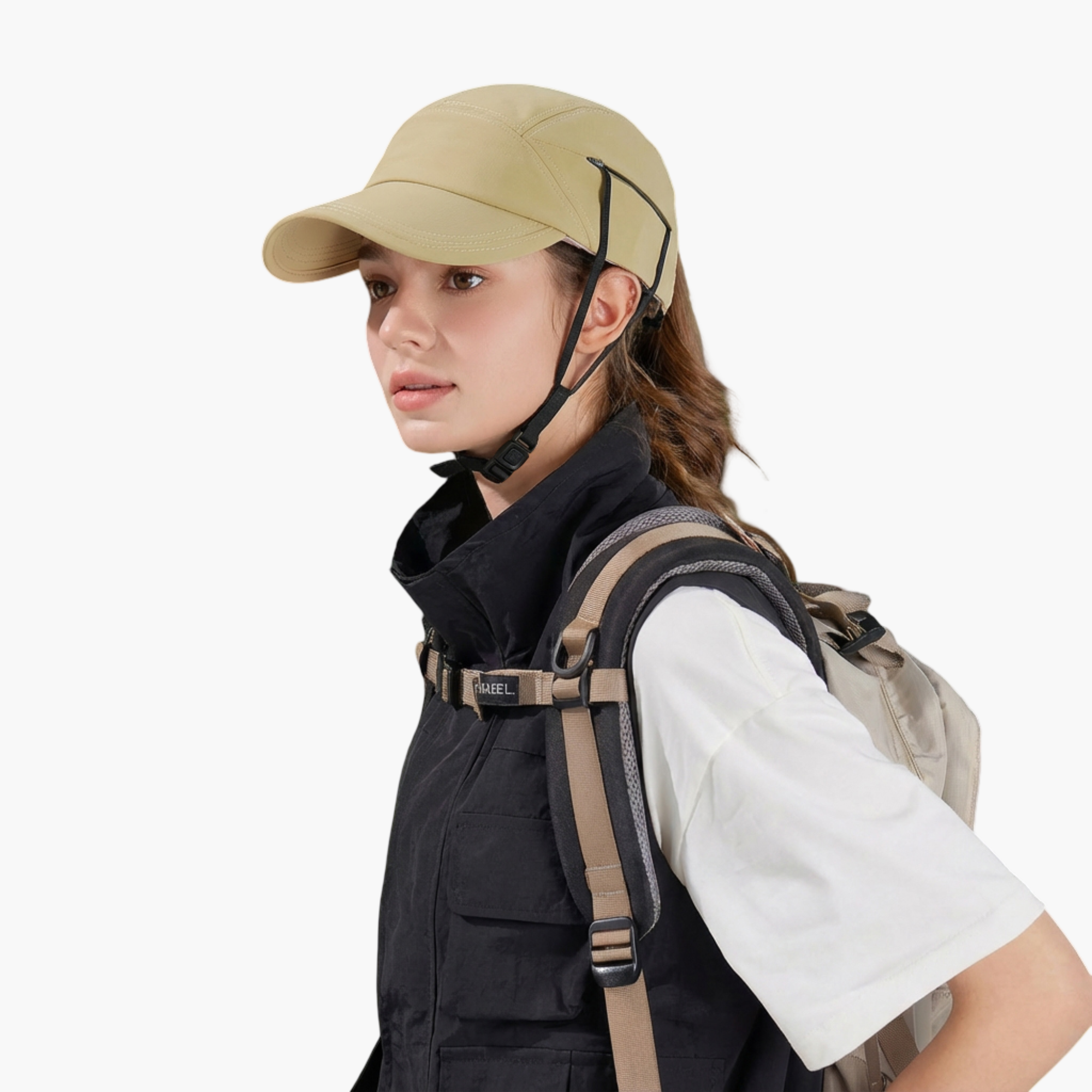 Anna-Kaci Women's Outdoor Baseball Cap with Hidden Chin Strap Breathable Sports Hiking Sun Hat Adjustable Fit
