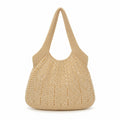 Crochet Tote Bag Lightweight Shoulder Bag with Openwork Knit Texture