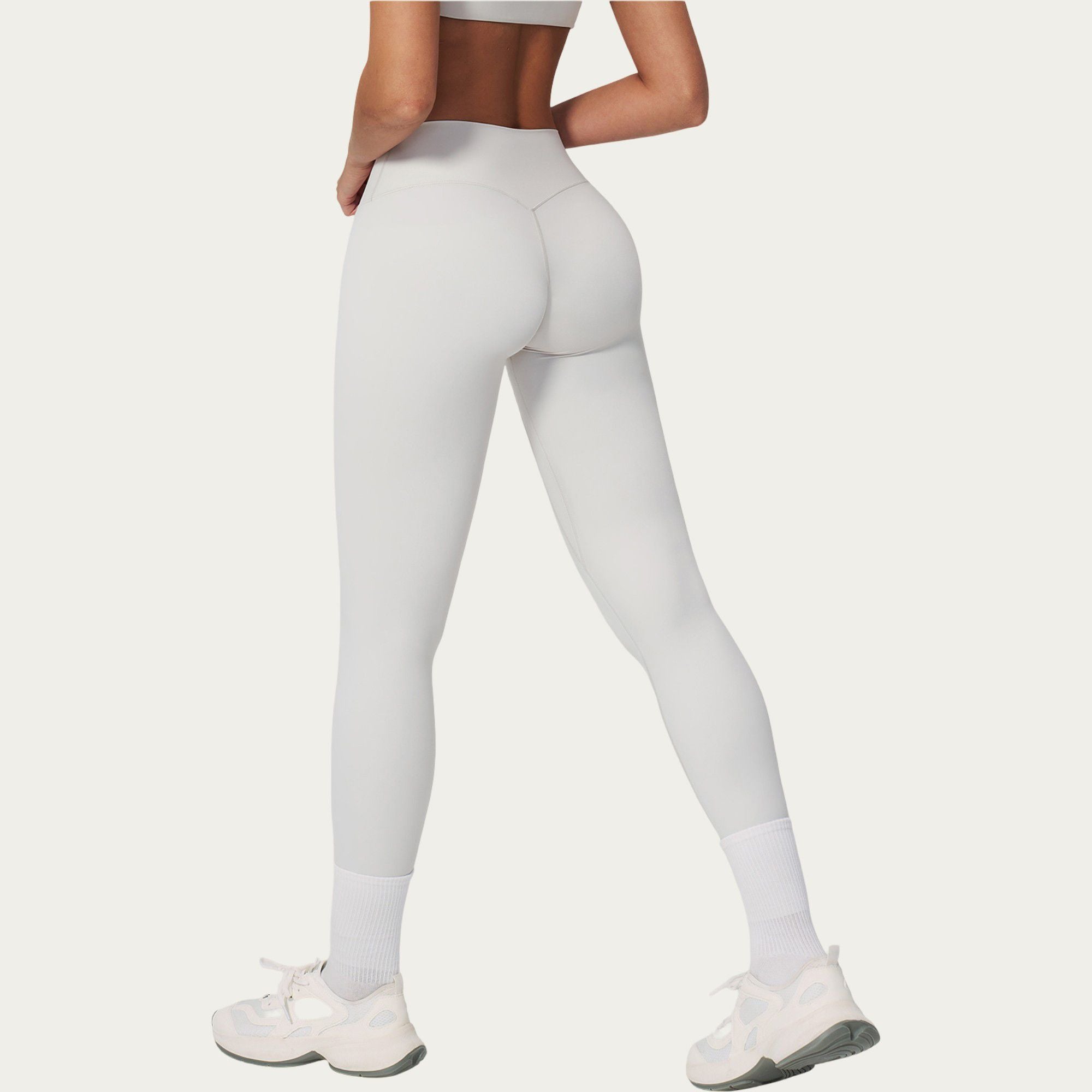 Anna-Kaci Active Women's High Waist Leggings with Smooth Stretch Fabric and Curved Seam Detail