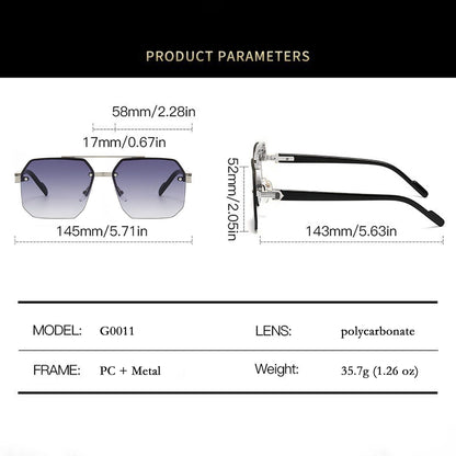 Anna-Kaci Women's Chic Trimmed Octagon Polarized Sunglasses UV400 Protection
