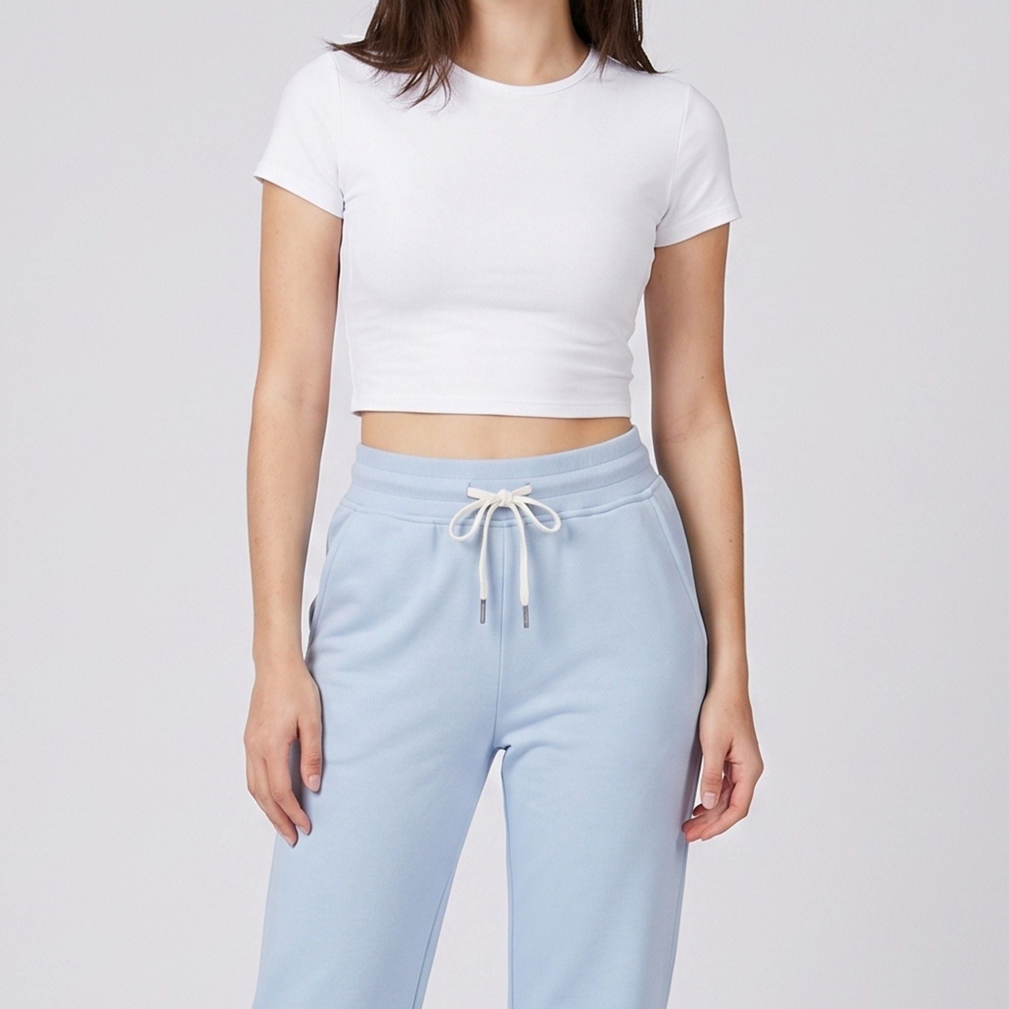 Anna-Kaci Active Womens High Waist Drawstring Wide Leg Pants with Elastic Waistband Soft Knit and Relaxed Straight Fit