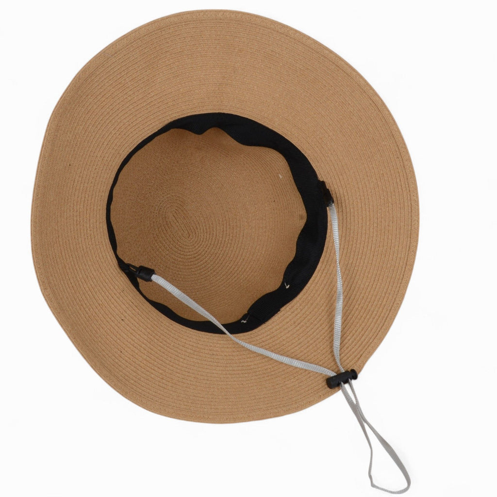 Anna-Kaci Women's Woven Floppy Sun Hat with Wide Ribbon Knot Detail and Curved Brim