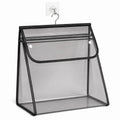 Clear Hanging Wall Storage Bag with Snap Flap Hook Bathroom Organizer
