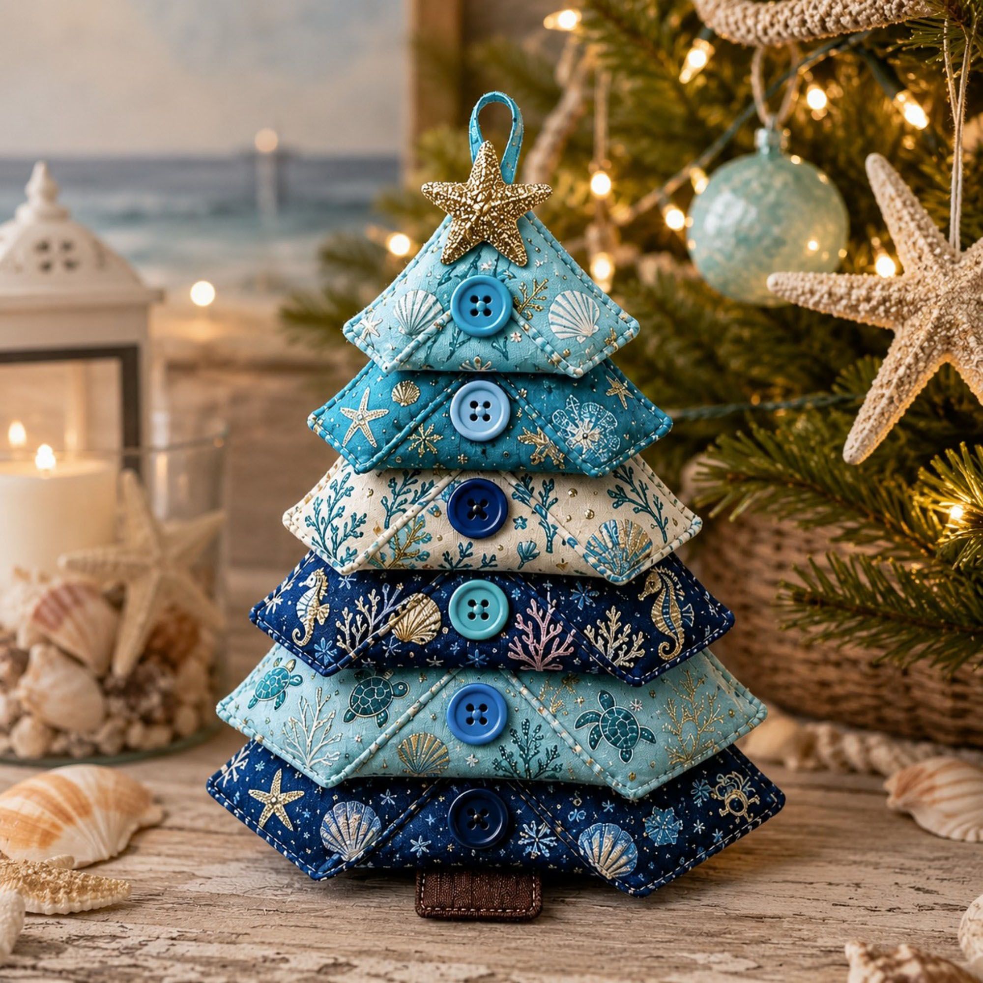 Halloween Layered Fabric Tree Ornament DIY Sewing Kit