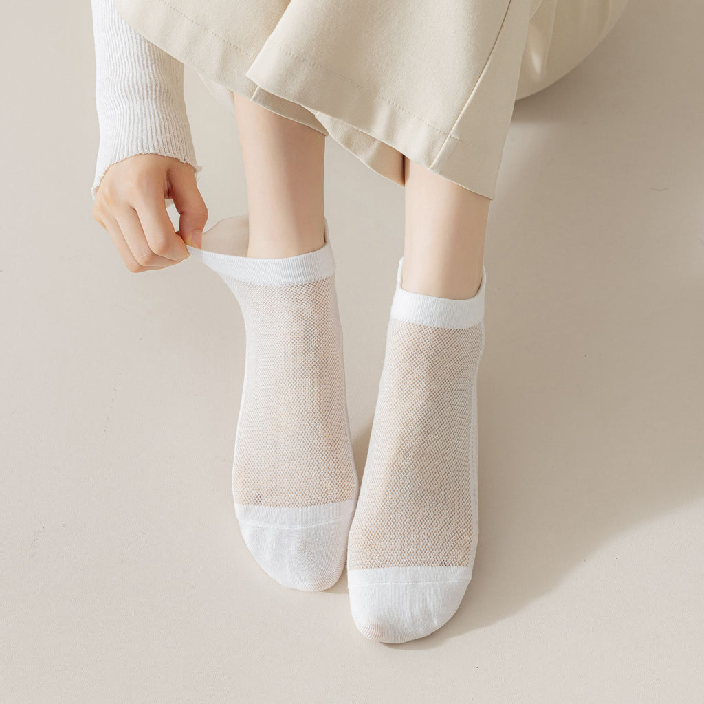 Anna-Kaci Women's No Show Socks Classic Thin Mesh Breathable 6pk