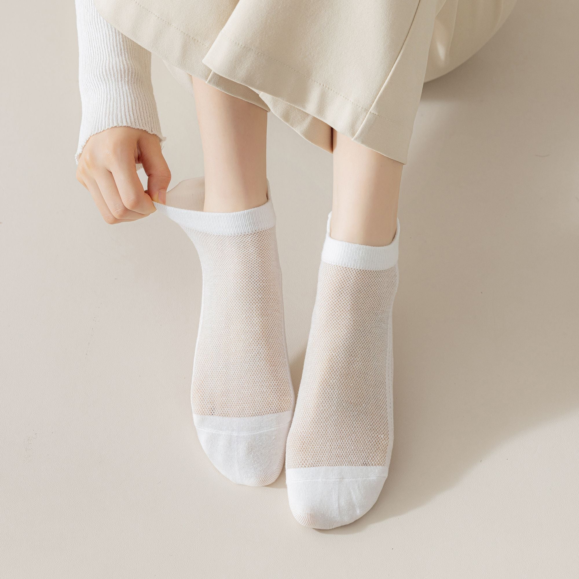 Anna-Kaci Women's No Show Socks Classic Thin Mesh Breathable 6pk