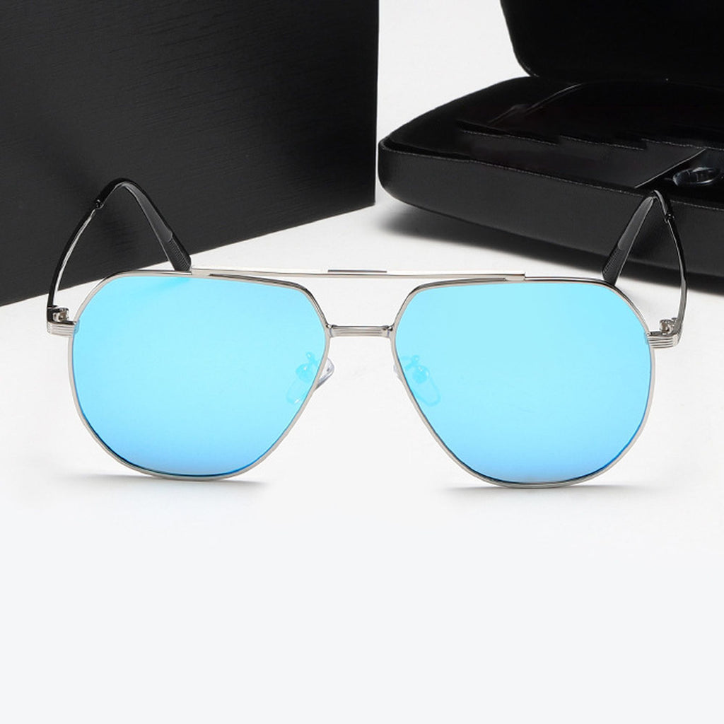 Anna-Kaci Women's Trendy Double-Bridge Metal Frame Sunglasses