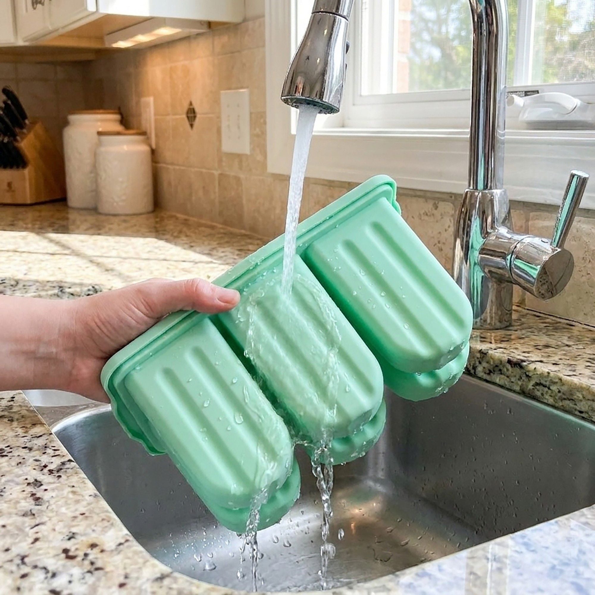 12-Cavity Popsicle Mold - Homemade Ice Pop Maker with Lid