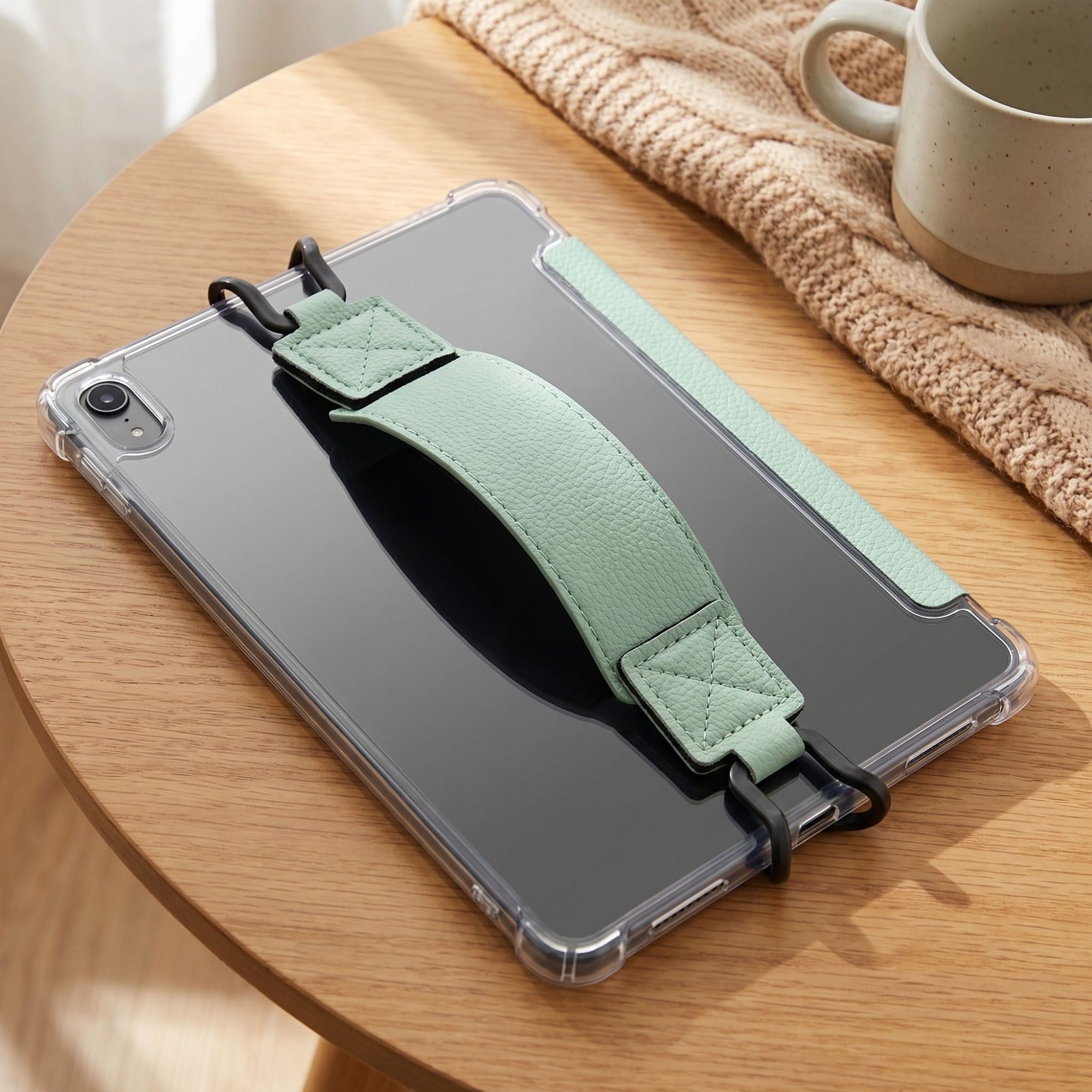 2 Pieces Universal Tablet Hand Strap Holder Adjustable Grip for iPad Kindle Secure Back Hand Strap