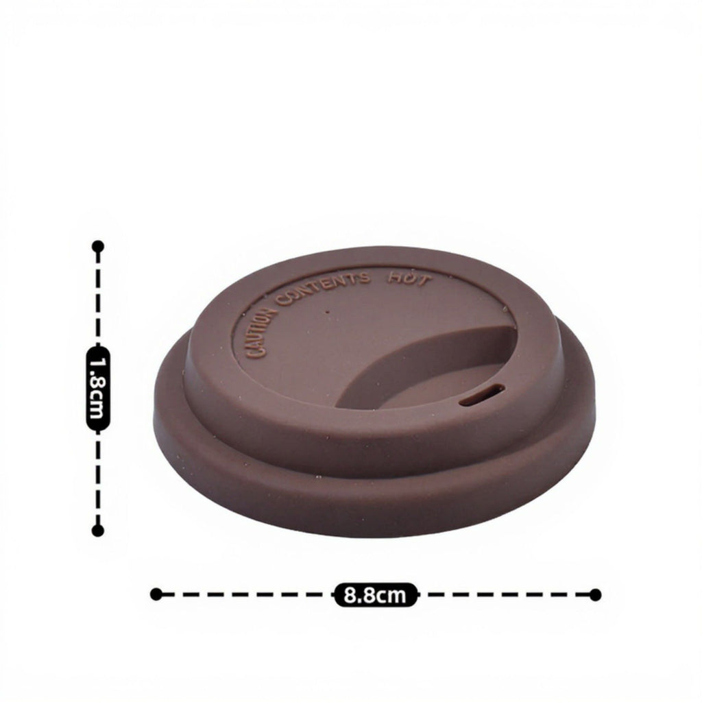 Anna-Kaci 4pcs per Set Reusable Silicone Coffee Cup Lid Spill Resistant Hot Drink Cover with Sip Opening 3.5x0.7in