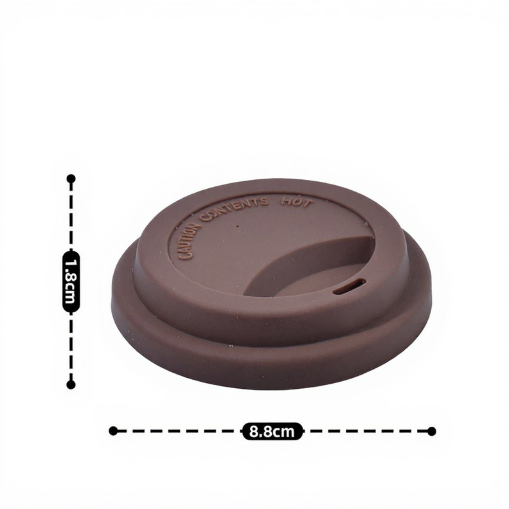Anna-Kaci 4pcs per Set Reusable Silicone Coffee Cup Lid Spill Resistant Hot Drink Cover with Sip Opening 3.5x0.7in