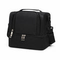 Dual Compartment Insulated Lunch Bag with Adjustable Shoulder Strap