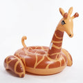 Inflatable Giraffe Pool Float Ring Animal Float Durable PVC Water Float for Pool Beach Lake 66x59.8x37.8in
