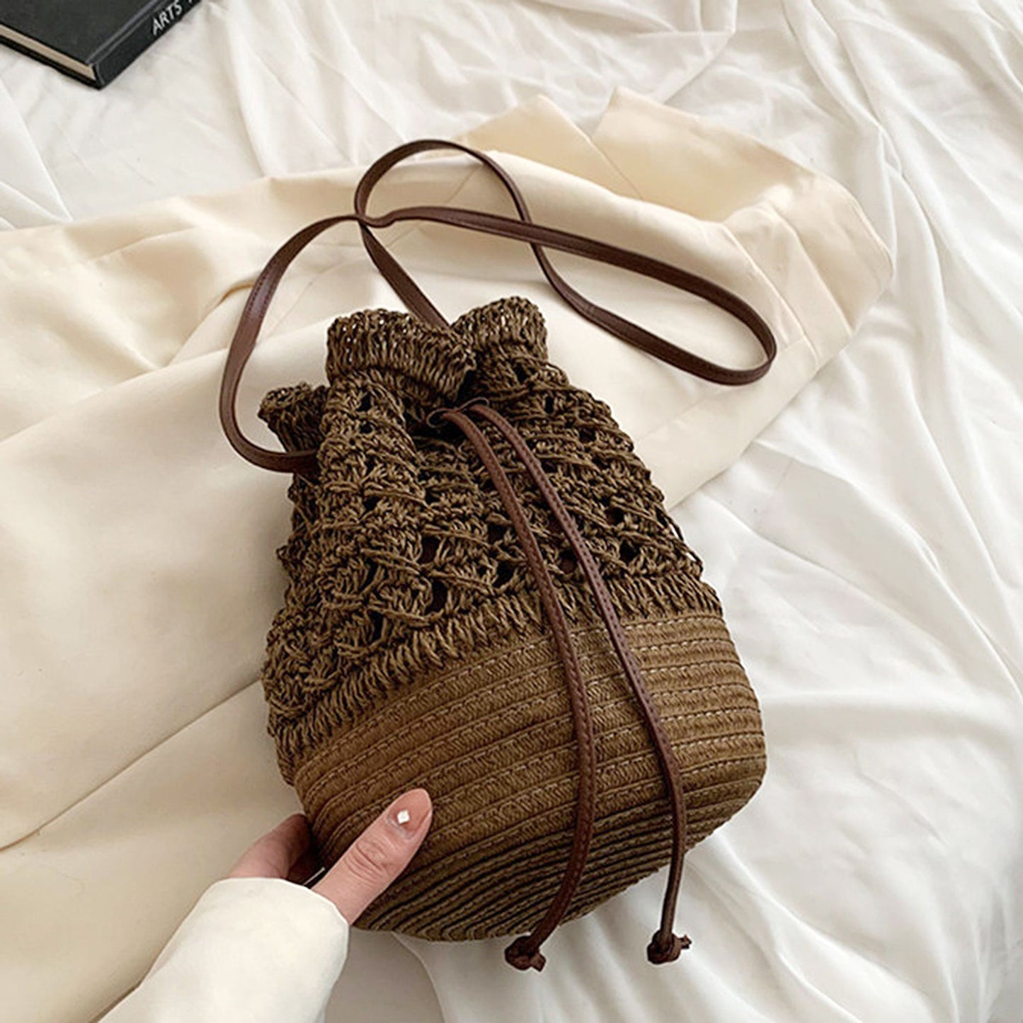 Anna-Kaci Women's Bohemian - Style Crochet Shoulder Bag