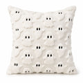 Halloween Ghost Textured Decorative Throw Pillow Cover for Sofa Bed Chair