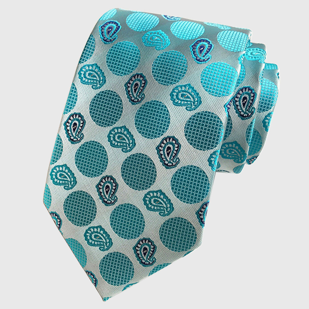 Anna-Kaci Men's Paisley Polyester Filament Tie - Formal/Casual Necktie for Weddings, Events & Stylish Daily Wear