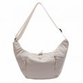 Lightweight Multi Pocket Crescent Crossbody Bag with Adjustable Strap