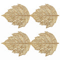 4 Piece Set Leaf Shape PVC Placemats Heat Resistant Decorative Table Mats