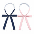 2 Pack Adjustable Pre Tied Long Ribbon Bow Ties for School Uniform Shirts