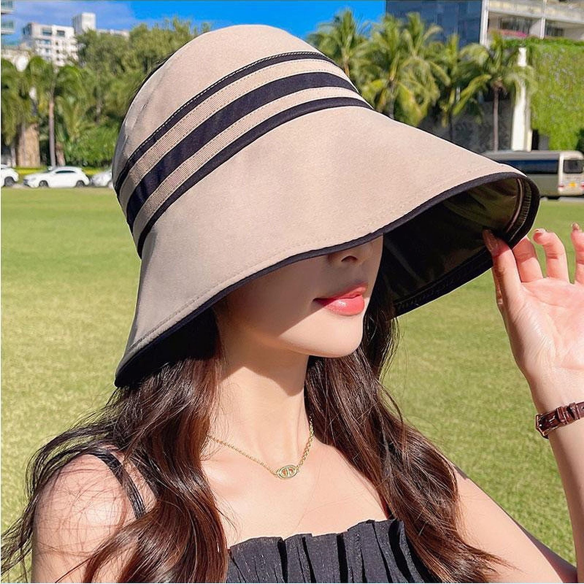 Anna-Kaci Women's Foldable Wide - Brim Sun Visor Hat
