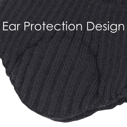 Alilang Warm Winter Knitted Beanie Hat with Earflap Daily Headwear Ski Mask for Men Women