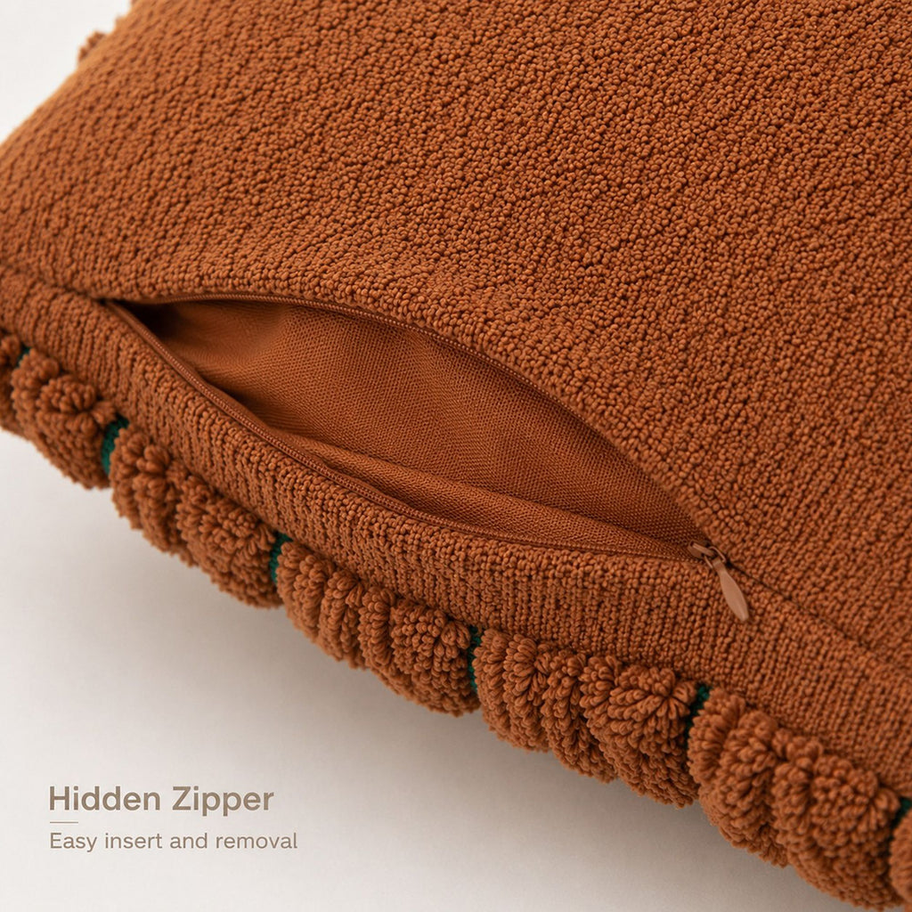 Textured Pumpkin Decorative Throw Pillow Cover for Sofa Bed Chair Fall Decor