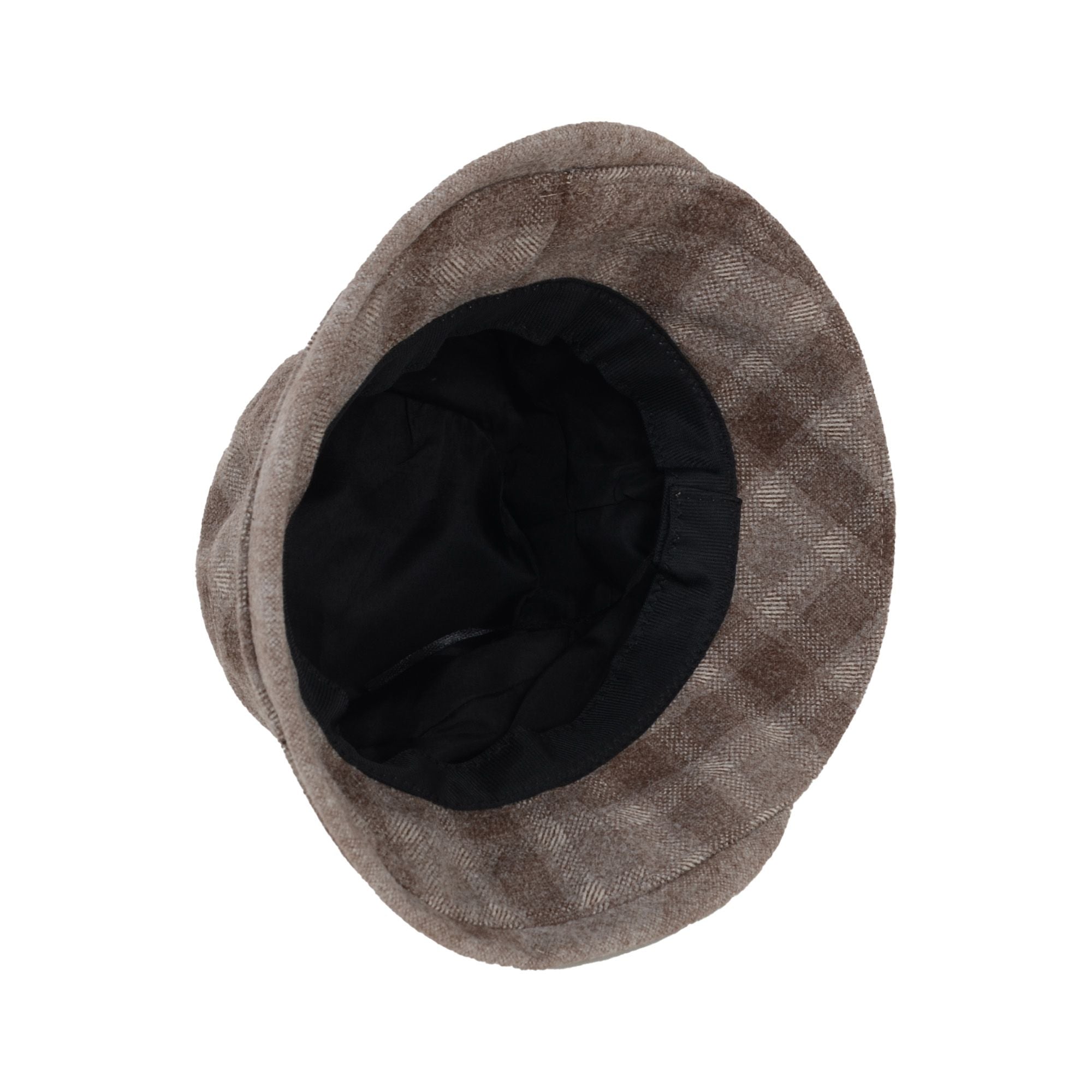 Anna-Kaci Womens Warm Plaid Roll Brim Bucket Hat with Decorative Side Bow