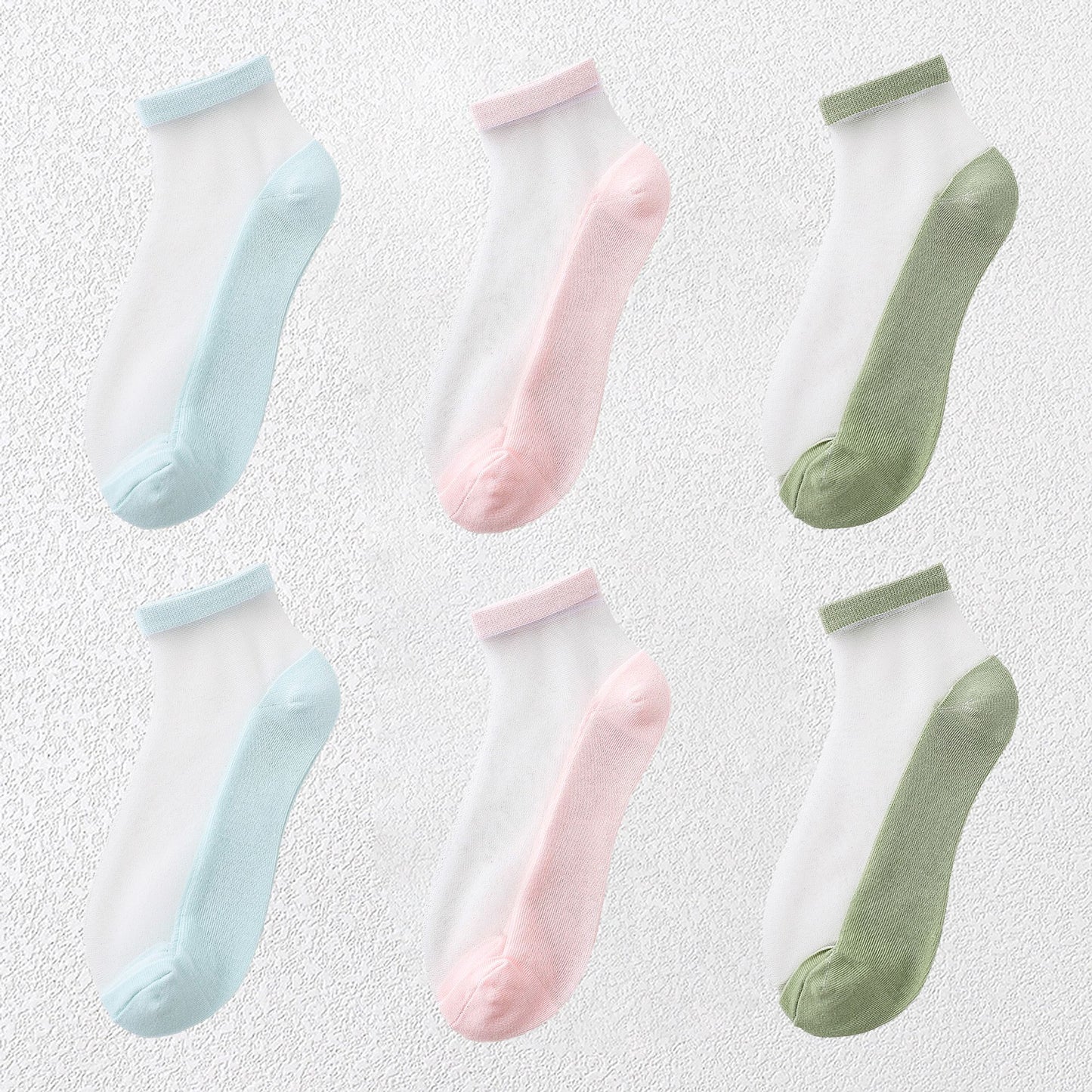 Anna-Kaci Chic Women's Summer Thin Ankle Socks Soft for Casual 6Pk