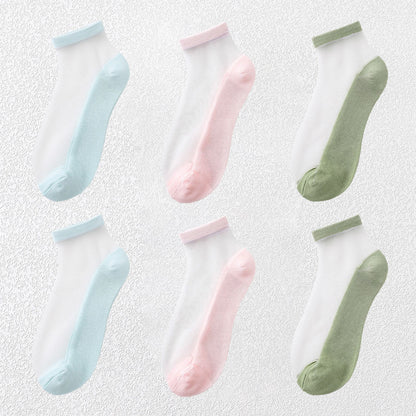 Anna-Kaci Chic Women's Summer Thin Ankle Socks Soft for Casual 6Pk