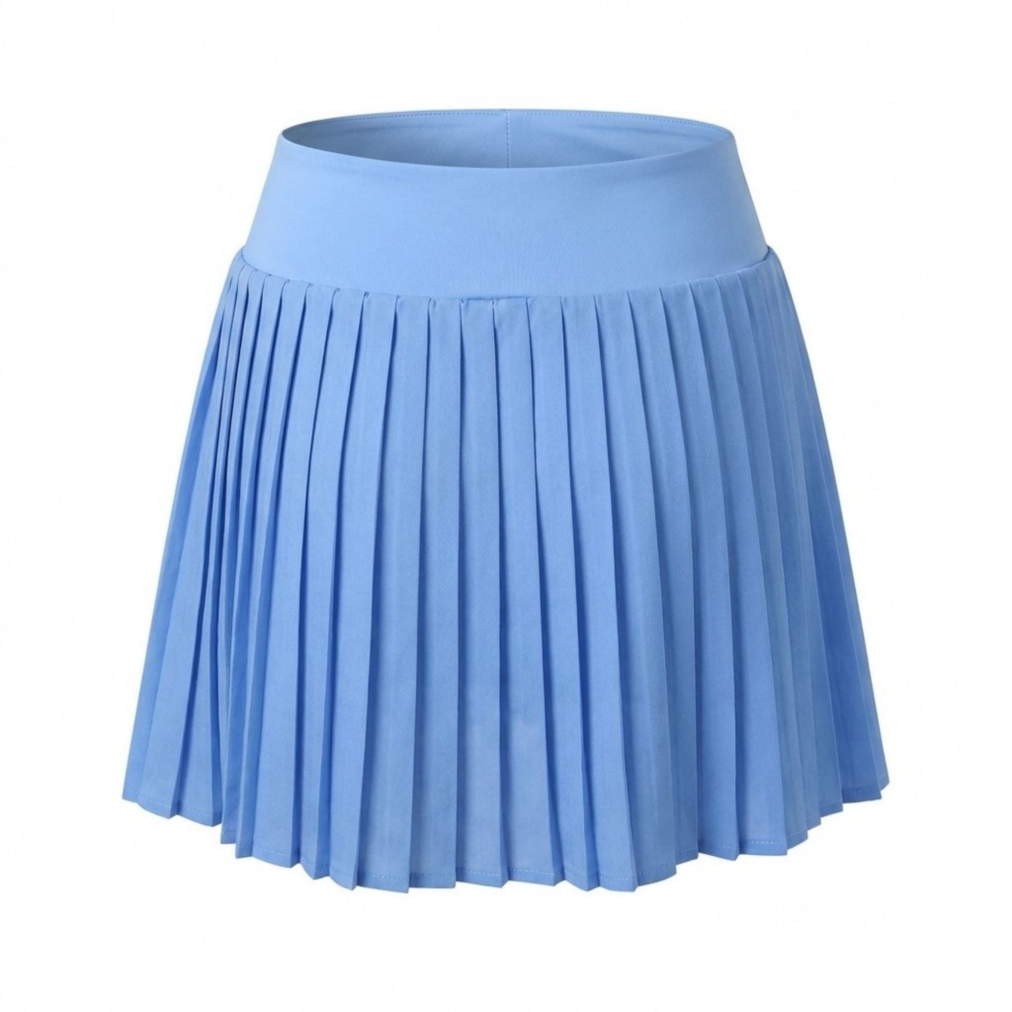 Anna-Kaci Active Womens High Waist Pleated Athletic Skort with Sheer Overlay Wide Waistband and Built In Shorts