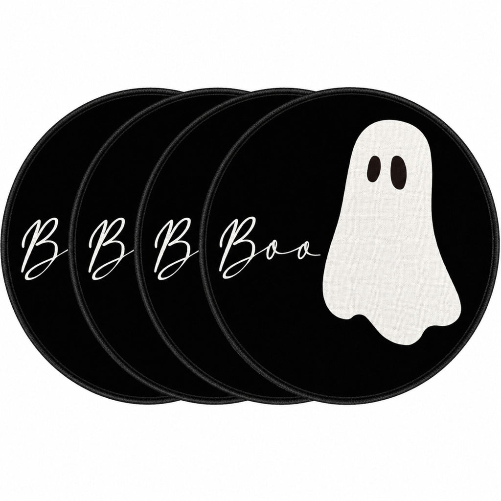 Halloween Ghost Round Placemat Heat Insulation Table Mat Set of 4