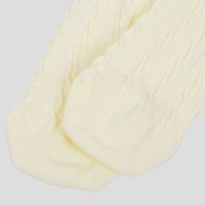 Anna-Kaci Women's Classic Crew Socks Cable-Knit Cotton for Casual Stability and Comfort 2 Pairs