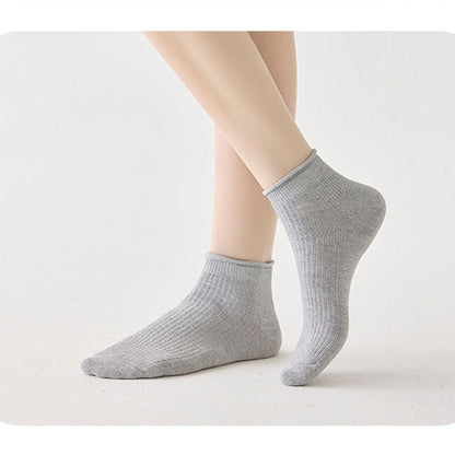 Anna-Kaci 4 Pairs Women's Ultra-Thin Ribbed Ankle Socks Soft Stretch Breathable Design in Multiple Color Combinations