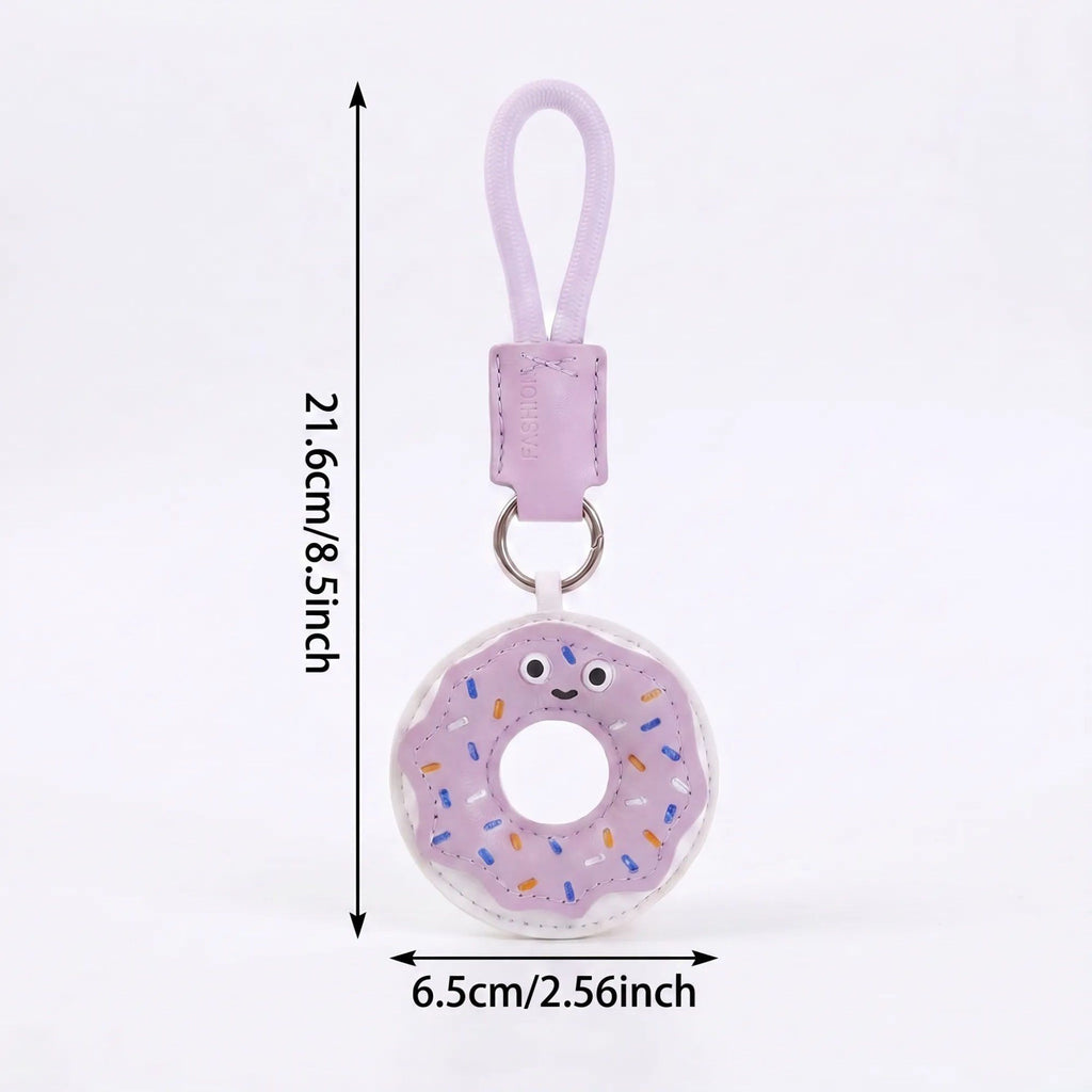 2-Piece Womens Padded Bag Charm with Hanging Strap and Stitched Detail