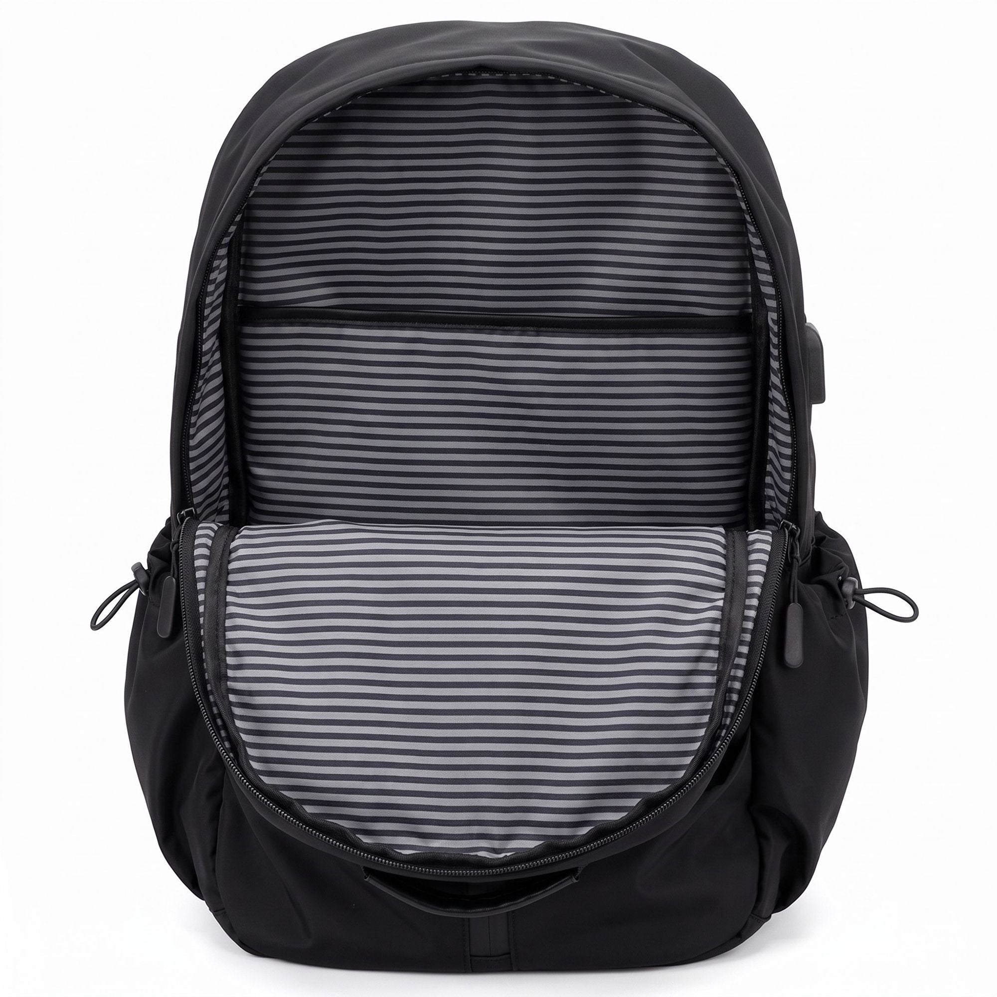 Multi-Pocket Commuter Travel Backpack with Padded Straps and Side Pockets