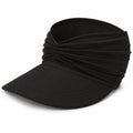 White visor with pleated and a sophisticated pleated